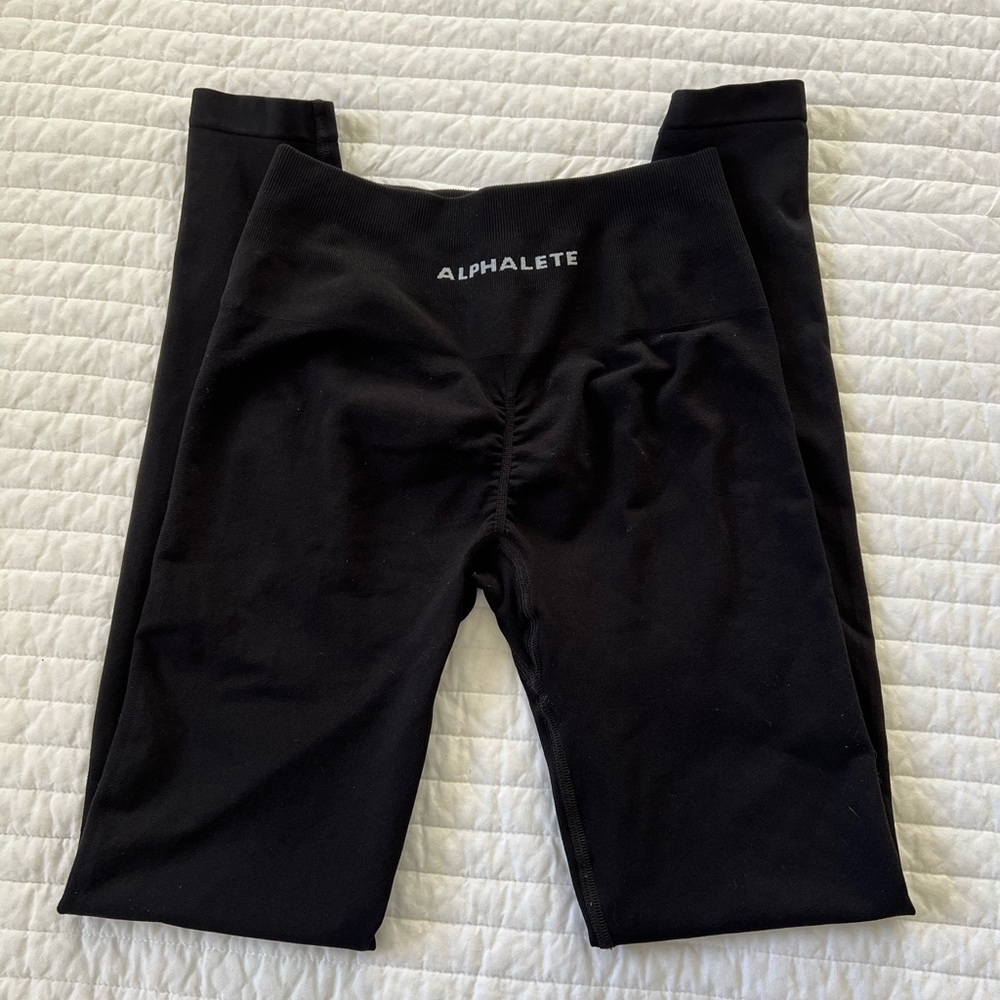 Alphalete Women’s Amplify Legging High Waist Compression Black Sz Small